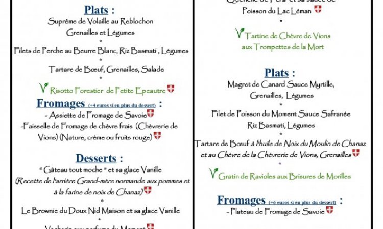 menus